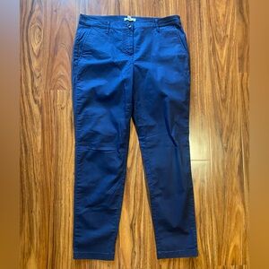 Eileen Fisher Navy Blue Cotton Blend Casual Dress Pants Size Small
